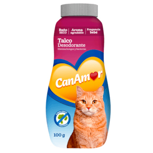 Talco Desodorante Para Gatos Canamor 100 Gr