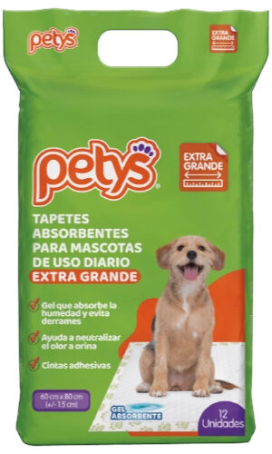 Tapetes Absorbentes Petys Extra Grandes X 12 Unidades