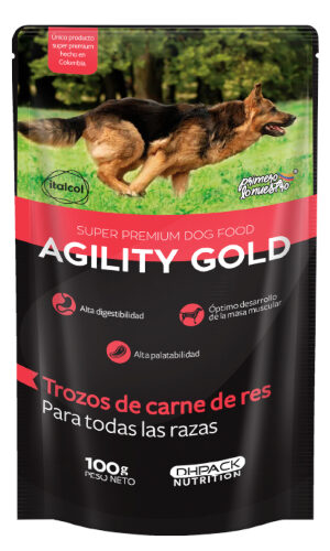Agility Gold Trozos De Carne De Res 100 Gr