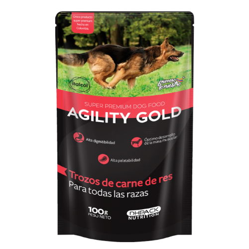 Agility Gold Trozos De Carne De Res 100 Gr