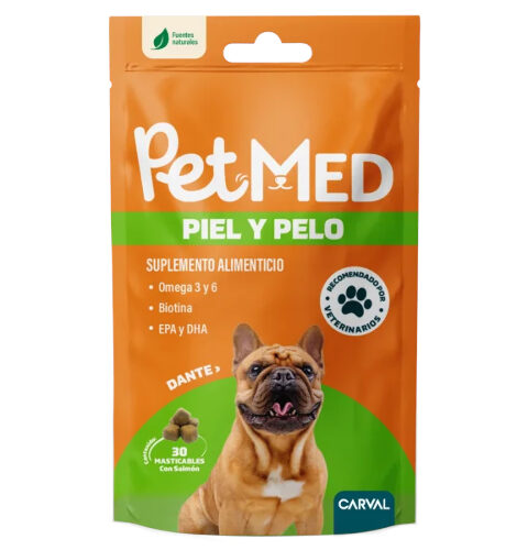 Pet Med Piel Y Pelo Dog 30 Masticables