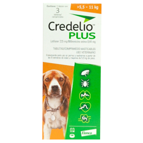 Credelio Plus 5.5 Kg - 11 Kg Caja X 3 Tabletas