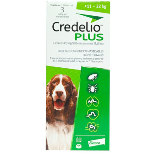 Credelio Plus 11 Kg - 22 Kg Caja X 3 Tabletas