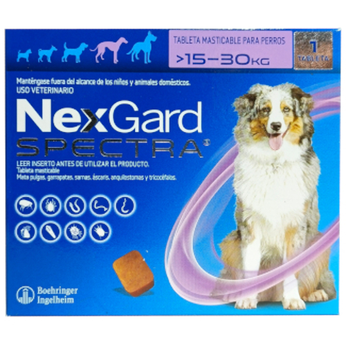 Nexgard Spectra L Para Perros De 15 Kg Hasta 30 Kg