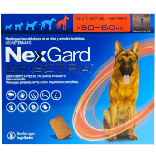 Nexgard Spectra XL Para Perros De 30 Kg Hasta 60 Kg