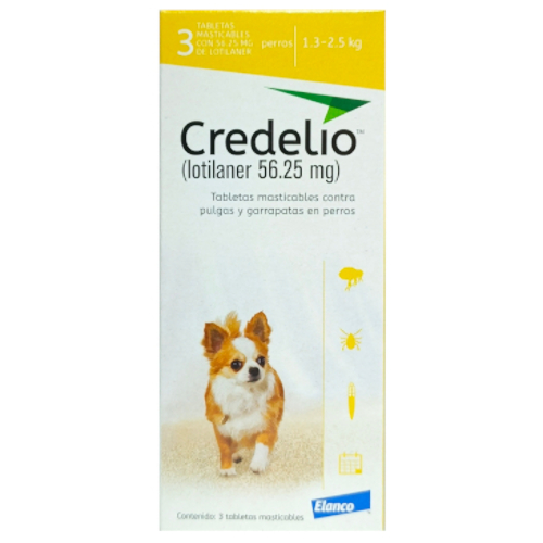 Credelio Perros 1,3 Kg - 2,5 Kg Caja X 3 Tabletas