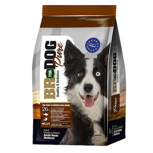 Br For Dog Pure Adulto Raza Mediana 3 Kg