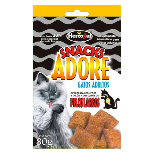 Adore Snacks Gatos Pelos Largos 80 Gr